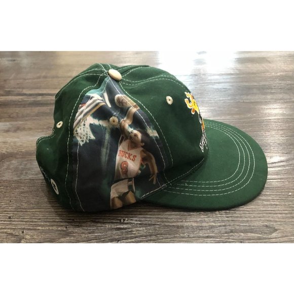 Marques Johnson 8 Milwaukee Bucks Hat SGA Green Cap Hat Adjustable - Picture 2 of 6